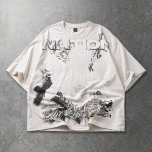 Street Life Men's Casual Letter Print Short Sleeve T-Shirt, Summer