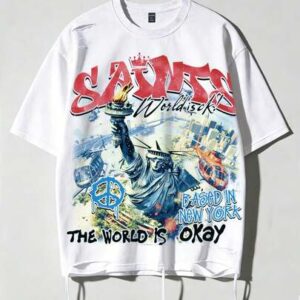Street Life Men's Casual Short Sleeve T-Shirt With Heavy Distressed Design