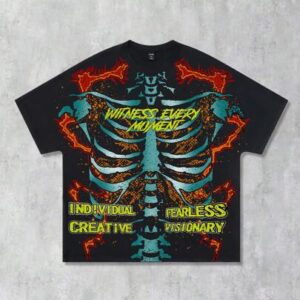 Street Life Men's Casual Skeleton Slogan Print Short Sleeve T-Shirt, Halloween