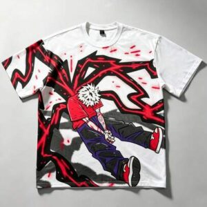 Street Life Men's Fashionable Street Style Cartoon Character Print Short Sleeve T-Shirt, Summer