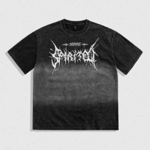 Street Life Men's Gothic Letter Print Round Neck Short Sleeve Casual T-Shirt, Halloween