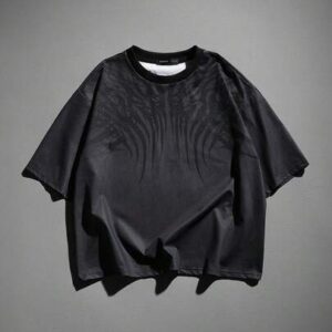 Street Life Men's Gothic Print Loose Fit Round Neck Short Sleeve Casual T-Shirt