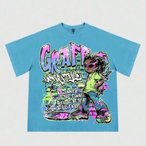 Street Life Men's Heavyweight Boxy Fit T-Shirt With Letter & Character Print