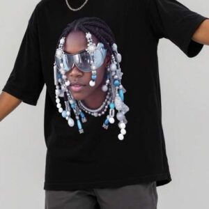 Street Life Men's Hip Hop Figure Casual Crew Neck Short Sleeve T-Shirt, Simple & Fashionable, Suitable For Summer