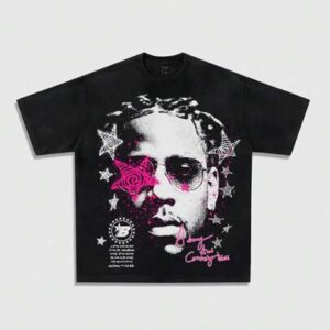 Street Life Men's Hip Hop Figure Graphic Slogan Print Round Neck Short Sleeve Casual T-Shirt