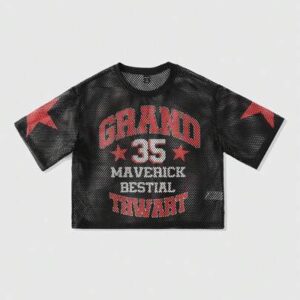 Street Life Men's Jersey Baggy Fit Loose Short Mesh Printed T-Shirt