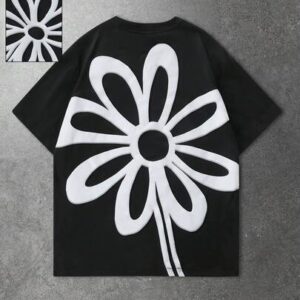 Street Life Men's Landscape Print Short Sleeve T-Shirt, Suitable For Spring And Summer