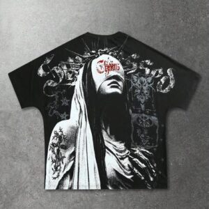 Street Life Men's Letter & Figure Print Round Neck Short Sleeve Casual Versatile T-Shirt