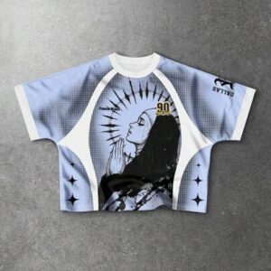 Street Life Men's Letter & Saint Graphic Round Neck Raglan Short Sleeve Casual T-Shirt