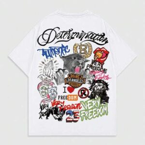 Street Life Men's Letter Print Round Neck Short Sleeve Casual T-Shirt