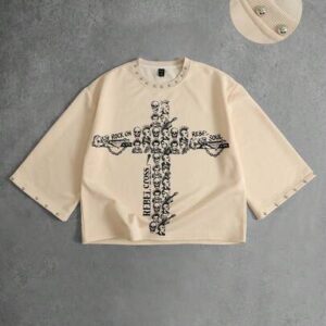 Street Life Men's Loose Fit Printed T-Shirt, 3/4 Sleeve