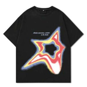 Street Life Men's Portrait Graphic Short Sleeve T-Shirt, Suitable For Everyday Wear, Spring/Summer