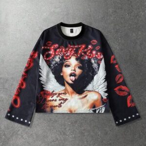 Street Life Men's Printed Loose Fit Crew Neck Long Sleeve T-Shirt