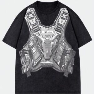 Street Life Men's Printed Washed Short Sleeve T-Shirt, Vintage High Street Style, Summer