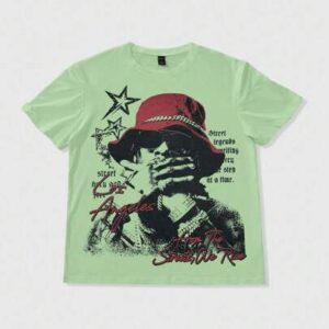 Street Life Men's Rock Character Printed Short Sleeve T-Shirt