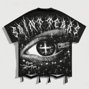 Street Life Men's Street Style Batwing Sleeve Graphic T-Shirt, Suitable For Spring/Summer Everyday Wear