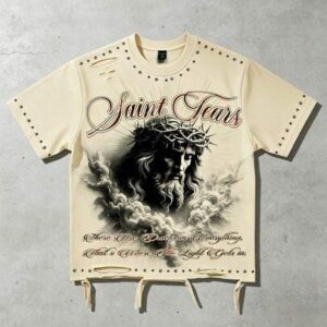 Street Life Men's Street Style Jesus Print Short Sleeve T-Shirt
