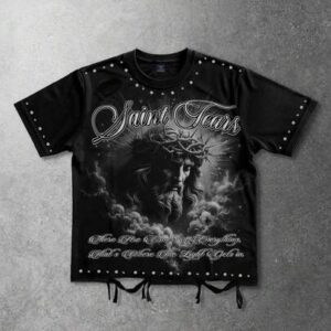 Street Life Men's Street Style Jesus Print Short Sleeve T-Shirt