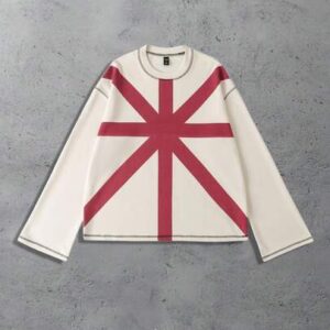 Street Life Men's Union Jack Print Loose Fit Crew Neck Long Sleeve T-Shirt, Fall