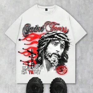 Street Life Men's Vintage Letter & Figure Print Round Neck Short Sleeve Casual T-Shirt