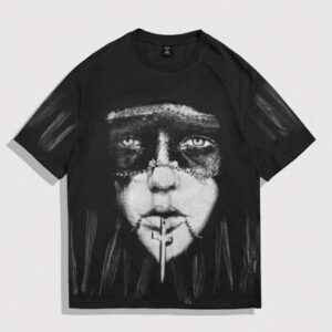 Street Life Men Gothic Retro Vintage Style Casual Short Sleeve T-Shirt, Street Fashion Daily Wear, Halloween