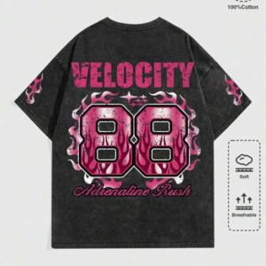 Street Life Men Letter Graphic Drop Shoulder Football Tee, School