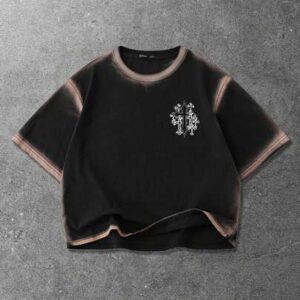 Street Life Spring/Summer Casual Graphic Men'S Handpainted Loose Fit Drop Shoulder Short Sleeve T-Shirt