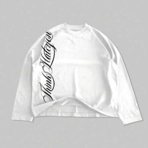 Street Life Spring/Summer Casual Graphic White Men'S Casual Letter Graphic Round Neck Long Sleeve T-Shirt, Autumn