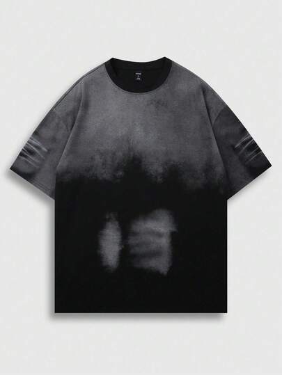 Summer Casual Men'S Vintage Washed Round Neck Short Sleeve T-Shirt, Street Fashion, Boyfriend Gift